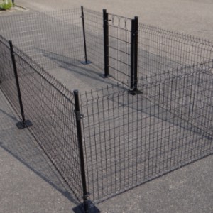 Zaun Rectangle | schwarze chicken Auslauf für die Straße 2x4 meter