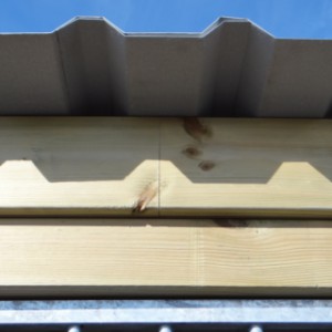 Der Hundezwinger Forz ist ausgestattet mit ein Dachrand aus Holz