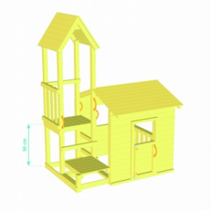 Spielhaus Lookout niedrig | Skizze