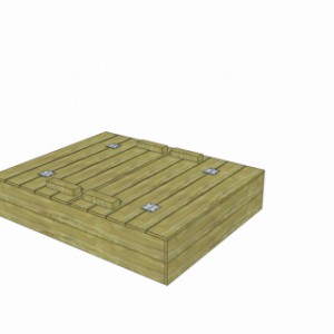 Sandkasten Cubic kann einfach abgeschlossen werden