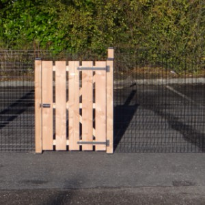 Zaun Rectangle | schwarz mit Douglasien Holz Pfähle