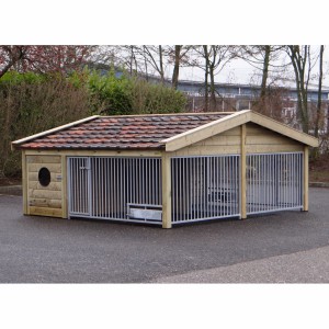 Hundezwinger Rex 2 COMPART mit Schlafraum 350x341x163cm