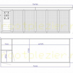 Zeichnung Voliere/Hühnerstall Flex 6.2