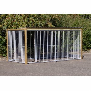 Hundezwinger FLINQ 4x2m mit Dach