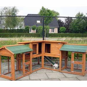 Plexiglas Isolierset für Kaninchenstall Maurice mit 2 zusätzlichen Außenbereichen