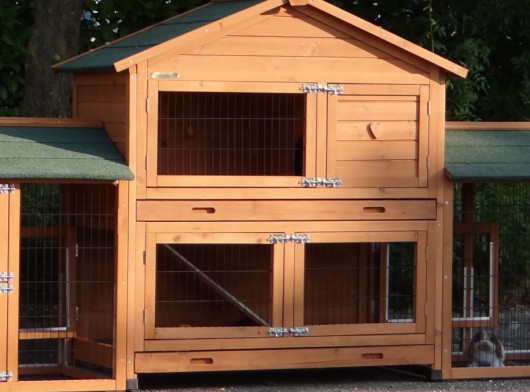 Plexiglas Isolierset · für Kaninchenstall Excellent Medium mit 2 Auslaüfe