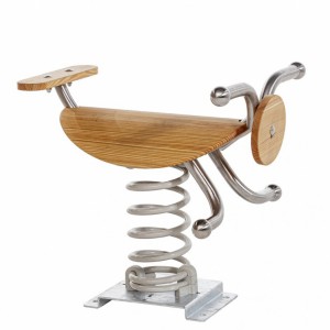 Racer Federwippe von Edelstahl und Holz