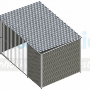 Der WPC Hundezwinger hat die Abmessungen 3x2m