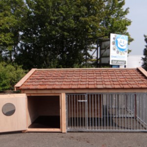 Die Schlafplätze der Hundehütte Rex haben eine große Tür von 81x81cm