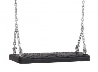 Gummi Schaukelsitze Curve XL • schwarz • galvanisierte Kette
