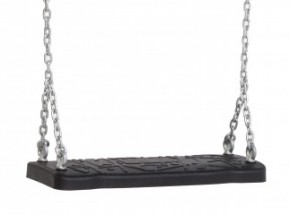 Gummi Schaukelsitze Curve XL • schwarz • Kette aus rostfreiehm Stahl