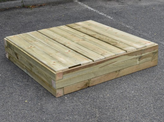Sandkasten Solution met deksel 138x138cm