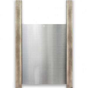 Aluminium Chickenguard Hühnerklappe mit 2 Eichenholzen Führungen von 60cm 30x40cm