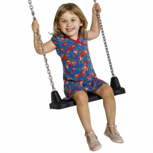 Gummi Schaukelsitze Curve Simple Chain • schwarz • galvanisierte Kette
