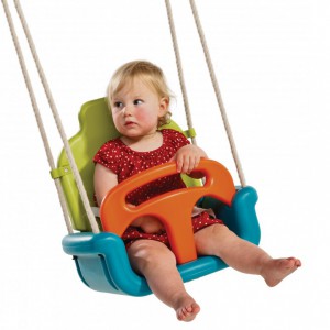 Babysitz verstellbar • lindgrün-türkis-orange