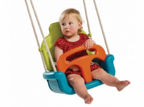 Babysitz verstellbar • lindgrün-türkis-orange