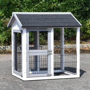 Anbau-Auslauf Space Small White - grey 84x74x97cm