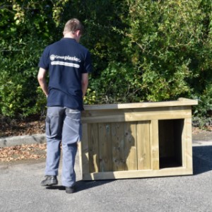 Der Hundehütte Block Medium ist geeignet für kleine bis mittelgroße Hunden
