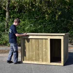Der Hundehütte Block Extra Large ist herstellt aus imprägniertes Fichtenholz