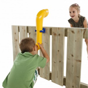 Das Periskop ermöglicht es, über das Spielgerät hinwegzuschauen!