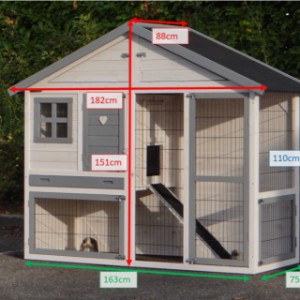 Verschiedene Abmessungen von der Kaninchenstall Medium