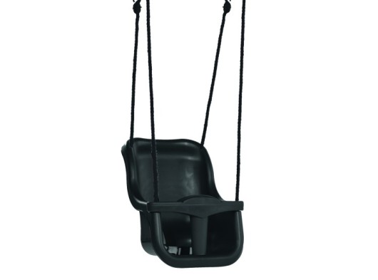 Babyschaukel anthrazit • mit schwarz BR-Seil