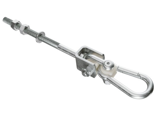 Schaukelhaak mit Karabiner 20cm, Type Q - für Schaukelbalken bis 18cm