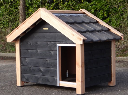 Hundehütte Reno schwarz/Douglas 160x106x123cm