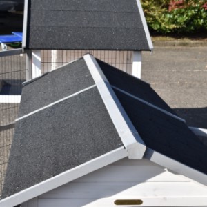 Die Dächer sind ausgestattet mit schwarze Dachpappe