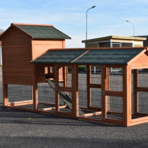 Eben gucken an der Rückseite von Hühnerstall Prestige Medium