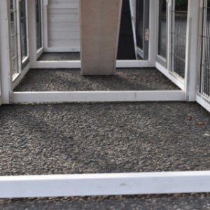 Eben gucken im Auslauf von Hühnerstall Double Prestige Medium