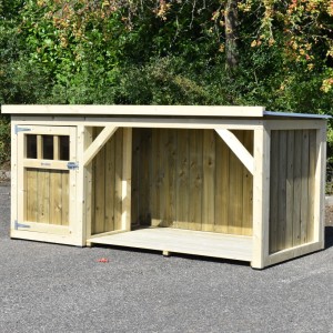 Hundehütte Isa 1 mit Veranda 242x122x113cm