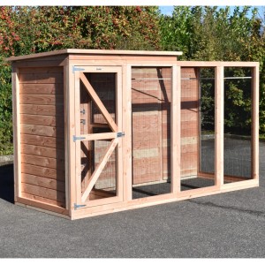 Voliere Flex 4.1+ mit Schleuse, Schlafraüme und Stauraum 347x132x201cm