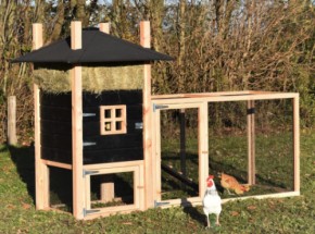 Hühnerstall Heuhaufen Rosalynn mit Anbau-Auslauf 278x114x180cm