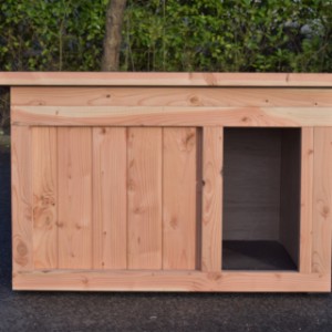Eben gucken an der Frontseite von Hundehütte Block Medium