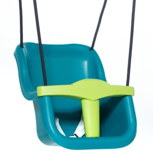 Babyschaukel Luxus türkis/lindgrün • mit BR-Seil
