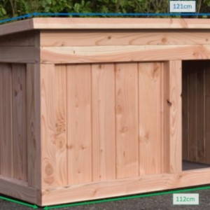 Verschiedene Abmessungen von der Hundehütte Block Medium