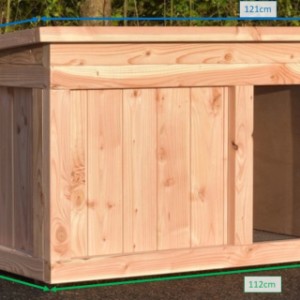Verschiedene Abmessungen von der Hundehütte Block Medium