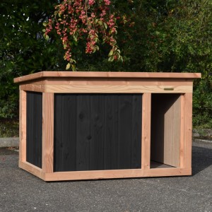 Der Hundehütte Block Large hat die Abmessungen 144x104x93cm (BxTxH)