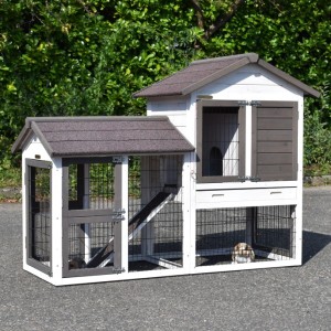 Kaninchenstall Prestige Small mit Auslauf · inkl. Isolierset · 162x72x122cm