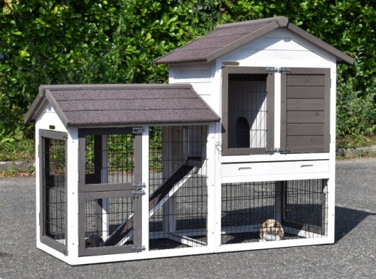 Kaninchenstall Prestige Small mit Auslauf · inkl. Isolierset · 162x72x122cm
