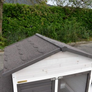Das Dach von Kaninchenstall Annemieke Extra Large ist ausgestattet mit Dachpappe