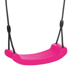 Kunststoff Schaukelsitz rosa - mit schwarz BR-Seil