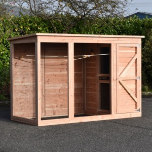 Voliere Flex 3+.1+ Luxe mit Schleuse und Schlafraum 302x139x196cm