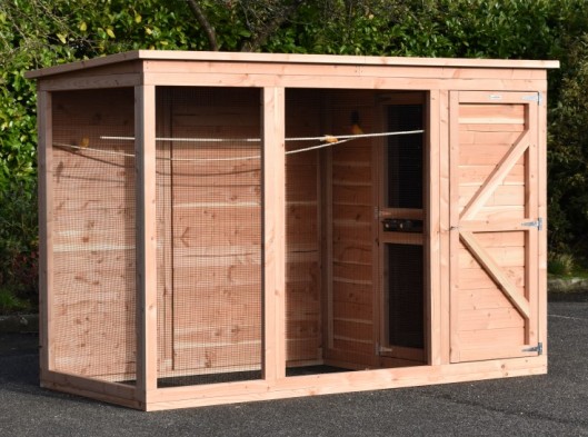 Voliere Flex 3+.1+ Luxe mit Schleuse und Schlafraum 302x139x196cm