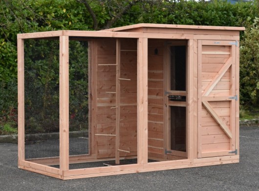 Voliere Flex 3+.1+ mit Schleuse und Schlafraum 296x139x196cm