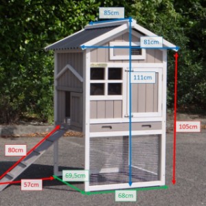 Verschiedene Abmessungen von der Kaninchenstall Jason