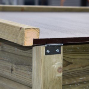 Das Dach von Hühnerstall Chicky ist ausgestattet mit starke Scharnieren