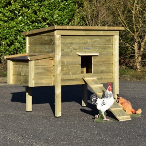 Hühnerstall Chicky 2 mit Legenest · imprägniertes Fichtenholz · 144x84x125cm