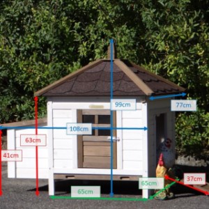 Verschiedene Abmessungen von der Hühnerstall Ambiance Small